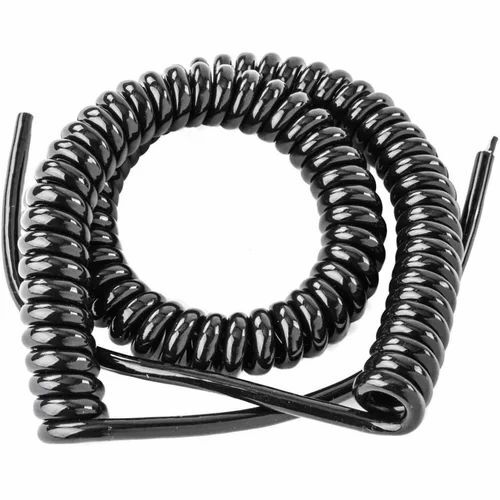 Coil Cord - Plastic, 1 Meter Length, 0.5mm Wire Diameter, Black Color, Insulated with PVC , 2 Pairs of Shielded Units, Multicolor Features