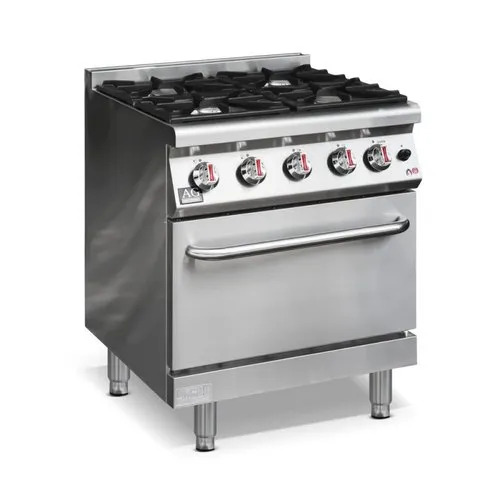 Commercial Four Four-Burner Stoves - Surface Materials: Aluminum