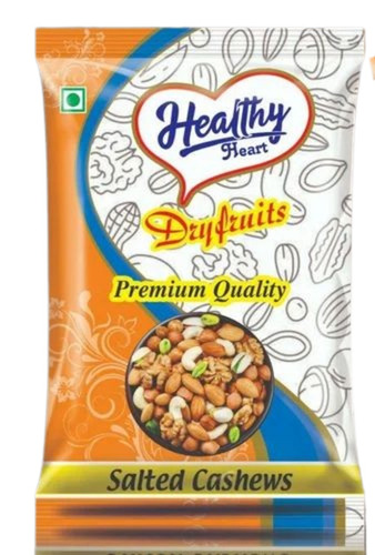 Dry Fruits Packaging Pouches - PET Polyester Material, Printed Design with Multi-Layer Lamination and Heat Sealed Closure
