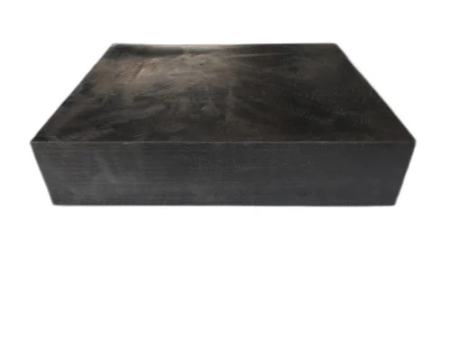 Elastomeric Rubber Bearing - 500x320x80 mm | Black, Rectangular Shape, Hardness 60 Mpa for Bridge Construction Applications
