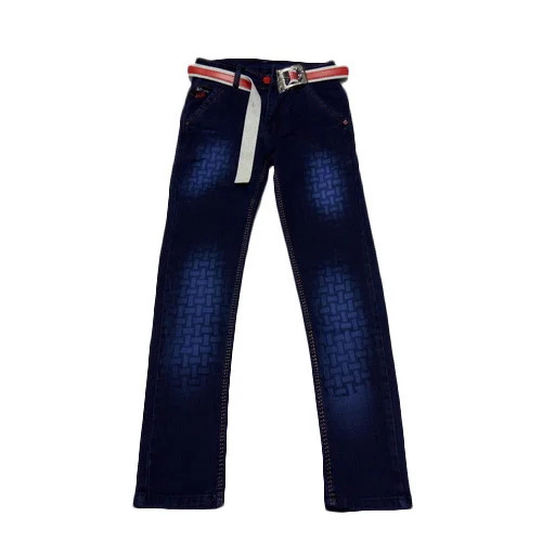Boys Denim Jeans - Regular Fit, Blue Color | Breathable, Washable, Plain Pattern for All Seasons