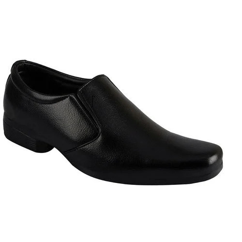 Leather Black Formal Shoes - Color: Clousre Type: Slip On  Lace Length: 90 Cm  Lace Material: Cotton