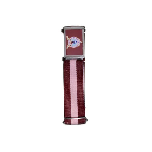 Maroon And Pink School Uniform Belt - Nylon Material, Alloy Buckle, Multicolor Printed Design | Unisex, Skin Friendly, Waterproof, Washable