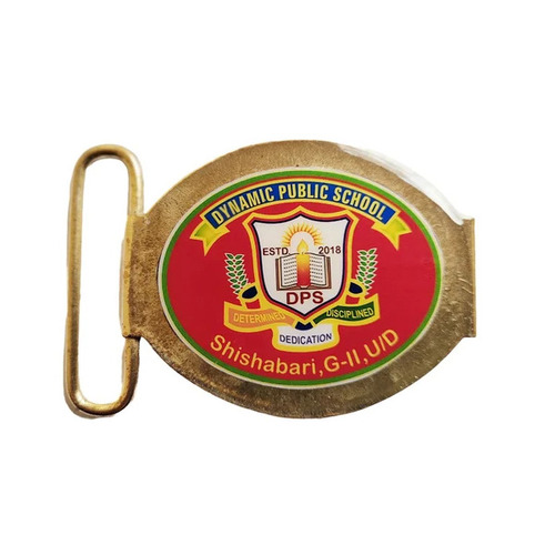 Oval Metal School Belt Buckle - Color Coated, Digital Print, Multicolor | Unisex, Rust Free, No Fade, Washable