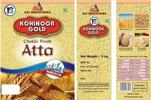 Wheat Flour Packaging Pouch - PET (Polyester) Material Printed Pattern for Enhanced Branding