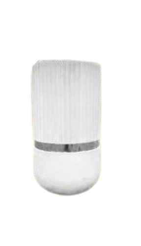 White Grc Fluted Pot With Metal Ring