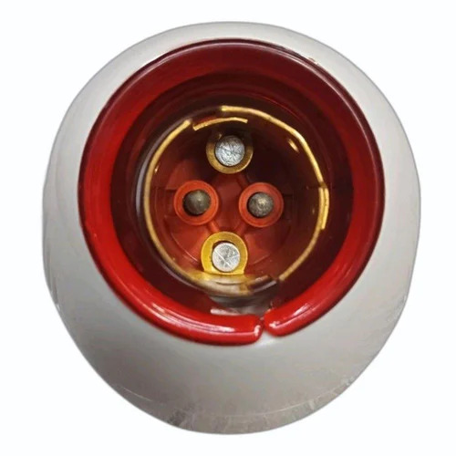 220V Angle Bulb Holder - B15 Base, 2A Current Rating, Glossy White Finish | Ideal for Home and Hotel Wall Mounting, Compact 4 Inch Design