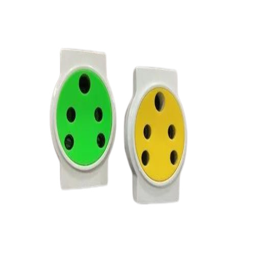 3 Pin Multi Plug - Brass Quality, 6 Amp Current , Multi Color, Pack of 10 Pieces