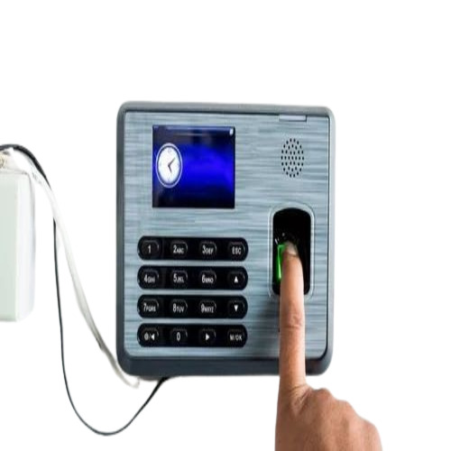 Biometric Attendance System - Plastic Body, LCD Display, Fingerprint Recognition | Battery Backup for 30min, Digital Keypad, English Language Support