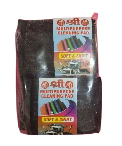 Scrubbing Pads - Foam Material, Multicolor, 4 Pcs Per Packet | Easy to Clean, Ideal for Kitchen Use