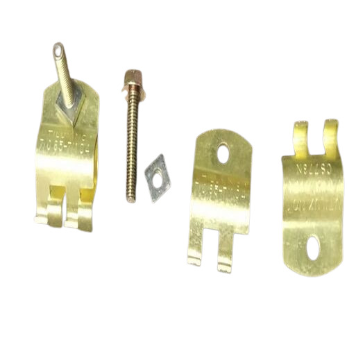 Brass Cable Clip - Plastic Construction 14MM Size Golden Color | Non-Thread Design Square Shape Ideal for Industrial Usage