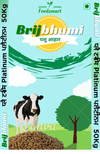 Cattle Feed Packaging Pouch - Plastic Material, Printed Design | Durable and Versatile Packaging Solution for Agricultural Needs