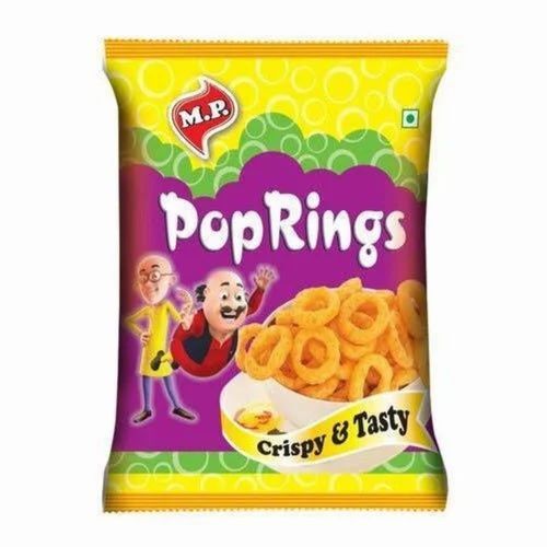 Chips Food Packaging Pouch - Plastic Material, Printed Pattern Design | Ideal for Snack Storage and Preservation