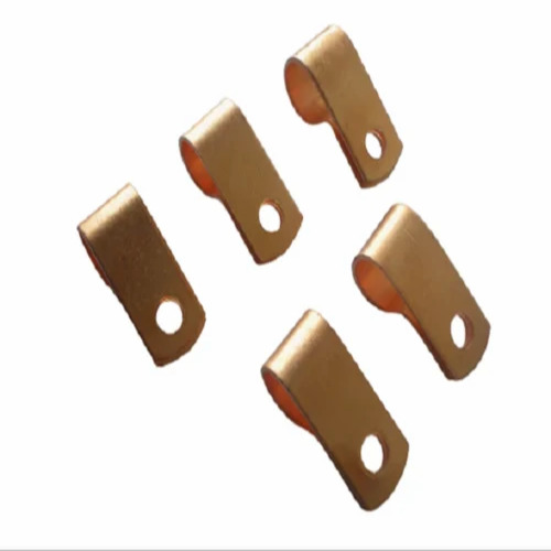 Copper One Hole Clip - Copper, 3/4 Inch, Natural Color, Customized Design | Industrial Use, Multi-color Options, Durable Metal Material