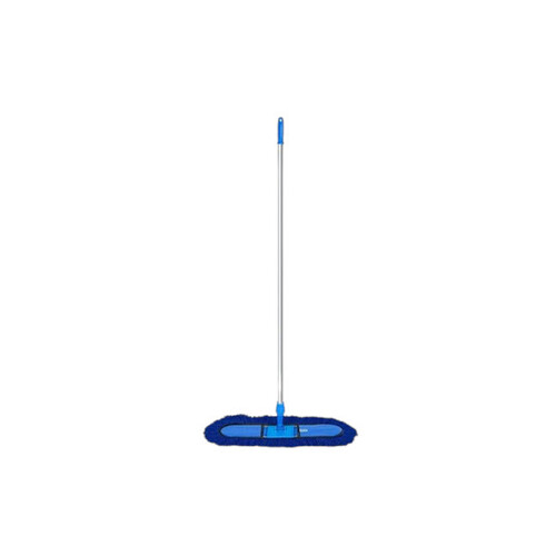 Dry Floor Mop - Cotton Material, 24 Inch Size, Blue Color - Effortlessly Cleans Dust and Dirt for Homes and Offices