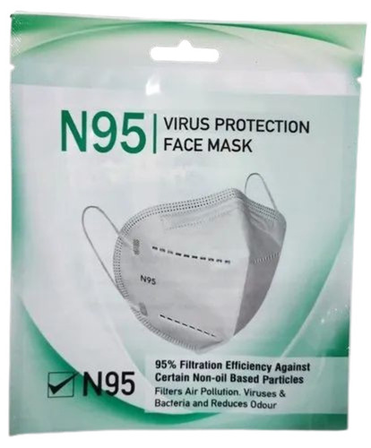 Face Mask Packaging Pouch - Printed Plastic Material | Durable, Versatile Packaging Solution