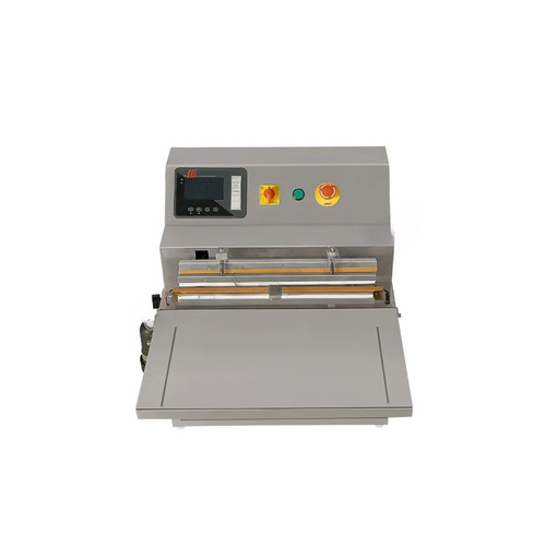 Heavy Duty Semi-Automatic Vacuum Packing Machine - Stainless Steel 550x10mm, Silver | PLC HMI Control, 22 Default Programs, Gas Flush Feature, Portable Design