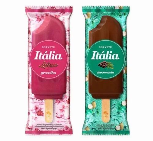 Ice Cream Packaging Pouch - Plastic Material Printed Pattern for Enhanced Appeal