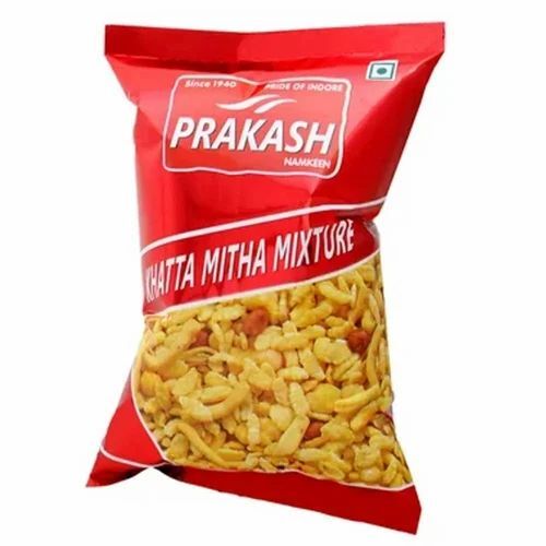 Khatta Meetha Namkeen Packaging Pouch - Plastic Material Printed Design for Effective Packaging of Snacks and Food Items