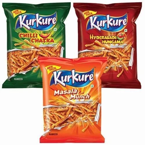 Kurkure Packaging Pouch - Plastic Material, Printed Pattern for Durable and Versatile Packaging Solutions