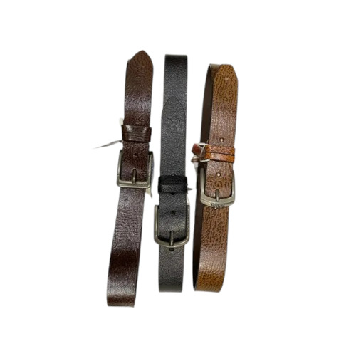 Men Profile Leather Belts - Leather Material, Steel Buckle, Black & Brown Color | Suitable for Casual & Formal Wear, Corrosion Resistant