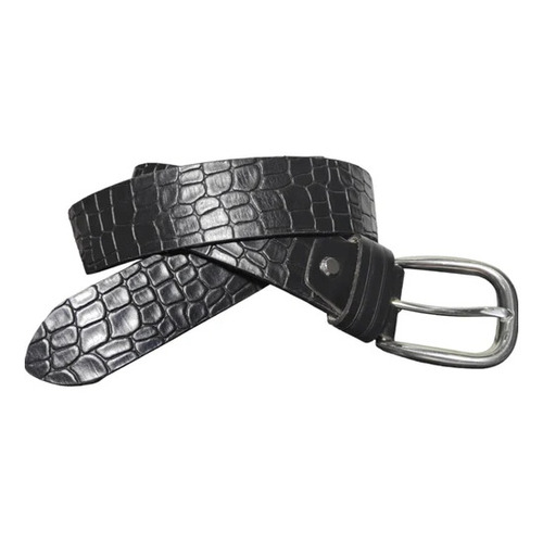 Mens Black Leather Belt - Genuine Leather, Free Size, Alloy Buckle | Casual Wear, Ideal for Male Fashion Enthusiasts, Luxurious Comfort