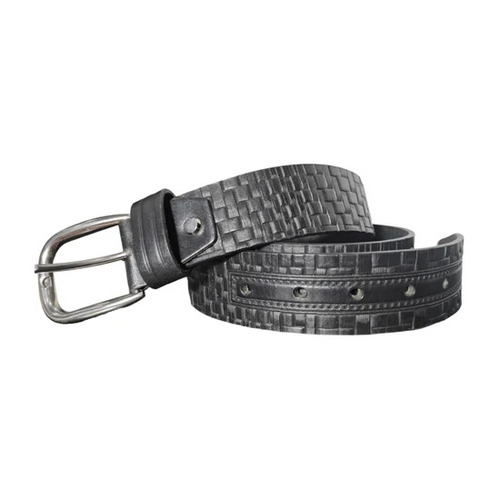 Mens Casual Leather Belt - Full Grain Leather, Free Size, Black and Brown Color Options | Alloy Buckle Closure for Versatile Casual Wear