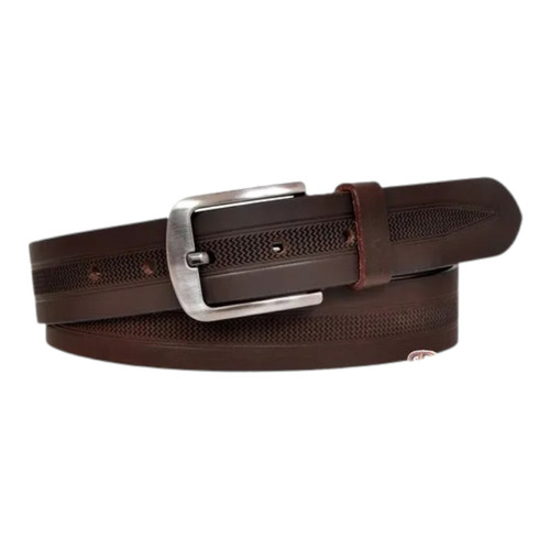 Mens Formal Brown Leather Belt - Leather Material, Free Size, 42-52 Inches Length, Black and Brown Color | Alloy Buckle, Ideal for Casual and Formal Occasions