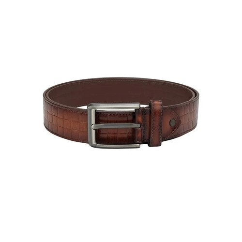 Mens Formal Leather Belt - Leather Material, Free Size (42-52 Inches), Color Options: Black, Brown | Alloy Buckle, Suitable for Casual & Formal Occasions