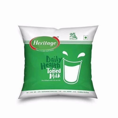 Milk Packaging Pouch - Plastic, Printed Design | Durable Material for Safe Milk Storage