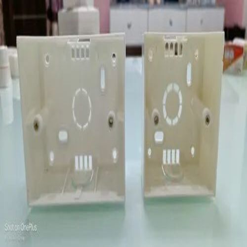 Modular Surface Electrical Box - PC Material, Rectangular Shape, Glossy Finish, Available in Various Sizes, Color: White | Heavy Thickness, Versatile Design