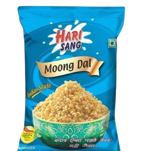 Moong Dal Namkeen Packaging Pouch - Plastic Material | Printed Design for Eye-Catching Presentation Ideal for Food Packaging