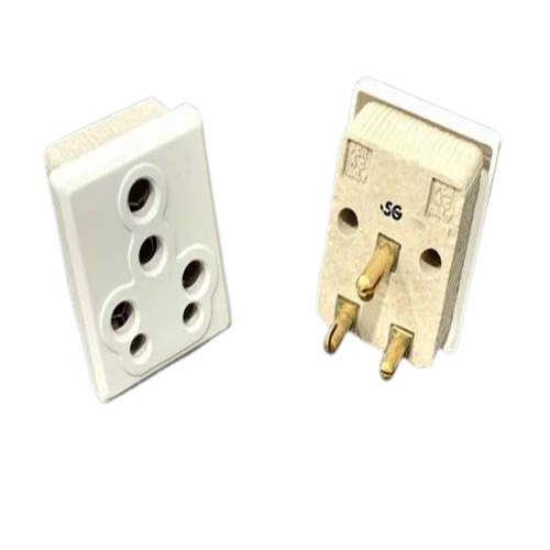 Multipin Electric Plug - Brass, 5AMP, White | Ideal for Industrial Applications, Pack of 20, Lightweight at 36gm Each