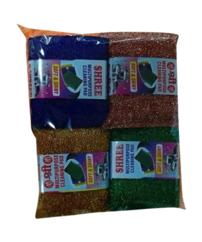Multipurpose Cleaning Pad - Foam Material, Multicolor, Easy to Clean | Ideal for Kitchen Use, Foam and Steel Construction