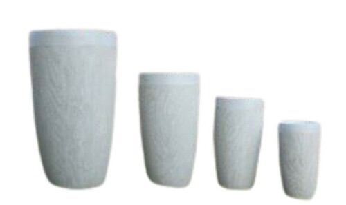 Plain White Sandstone Pots