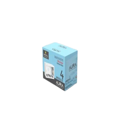 Pvc Surface Box - Non Modular Square, Matte White Plastic | Electric Fitting, Customizable Size, 110 Current