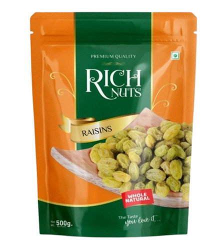 Raisin Packaging Pouches - Plastic Material, Printed Design | Ideal for Versatile Packaging Needs and Reliable Storage Solutions