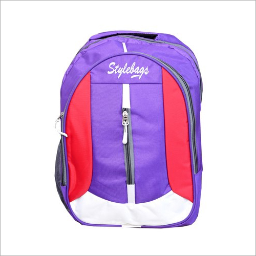 School Bags - PU Material, Standard Size, Purple Color | Multi-Compartment, Waterproof, Reusable, Washable, Moisture-Proof Design, Zipper Closure