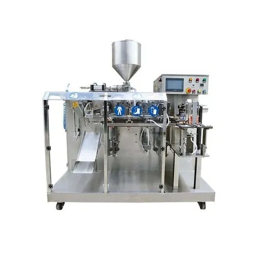 Semi Automatic Spout Pouch Filling And Capping Machine