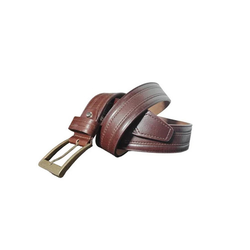 Genuine Leather Casual Belt - Free Size, Tan Brown Color | Stainless Steel Buckle, Skin Friendly Material for Men