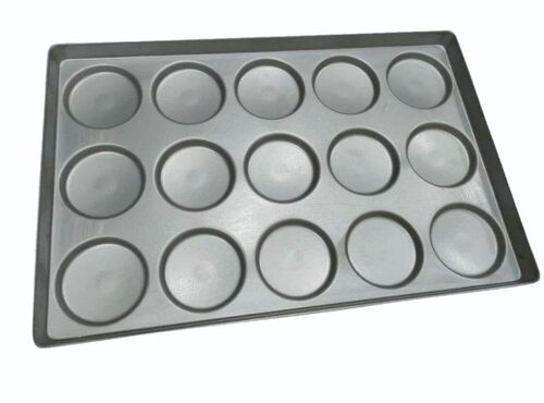 Square Muffin Tray - Aluminum, Grey | Durable, Heat-Resistant Design, Even Heat Distribution, Multiple Cup Capacity, Easy to Clean, Food-Safe Coating