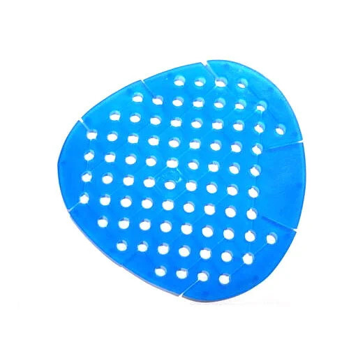 Toilet Urinal Screen Pad - Plastic Material, Round Shape, Blue Color | Versatile Fit for Standard Urinals, Long-Lasting Fragrance, Debris Trapping Design