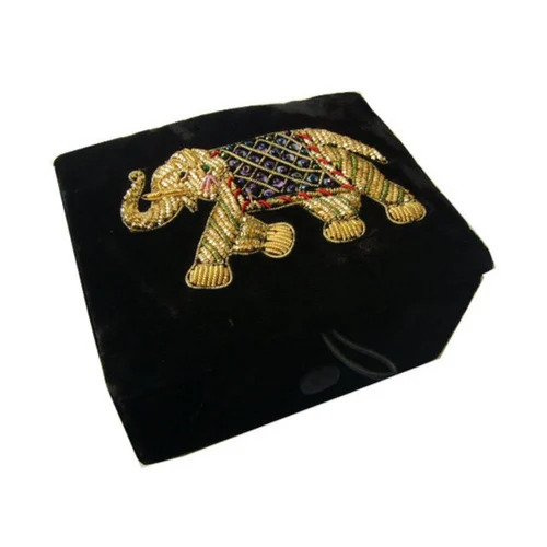 Jewellery Box - Velvet Material, Customized Size, Elegant Black Color | Eco-Friendly, Handmade, Embroidered Design