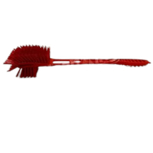 Jumbo Toilet Brush - Plastic, 24 Inch Double-Sided with Medium Stiffness Bristles, Easy Gripping Red Handle for Bathroom Cleaning
