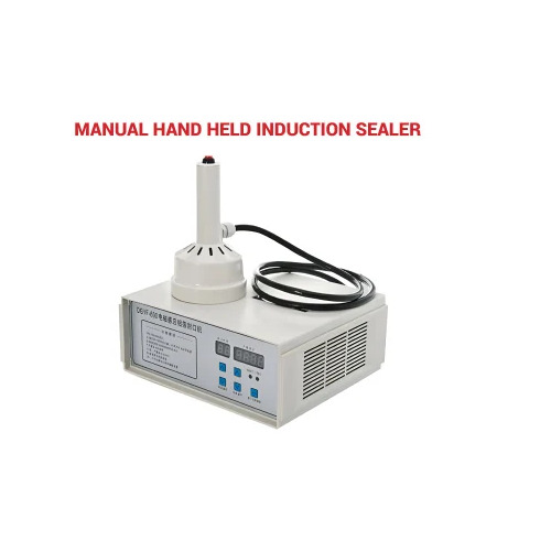 Manual Induction Wad Sealing Machine - Plastic, 120 mm Sealing Diameter, 120 mm Cap Size, White Color | New Condition, Portable, Electric Driven, 220 Volt