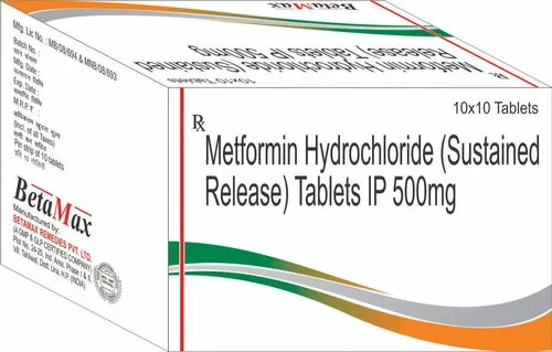 Metformin Hydrochloride Tablets - 500mg 10x10 Tablets per Box | Clinically Proven Effectiveness 100% Safe & Free from Harmful Chemicals