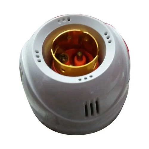Plastic Modular Bulb Holder - Wall Mounted, B22 Base, White & Golden Colors | Ideal for Home and Hotel Applications