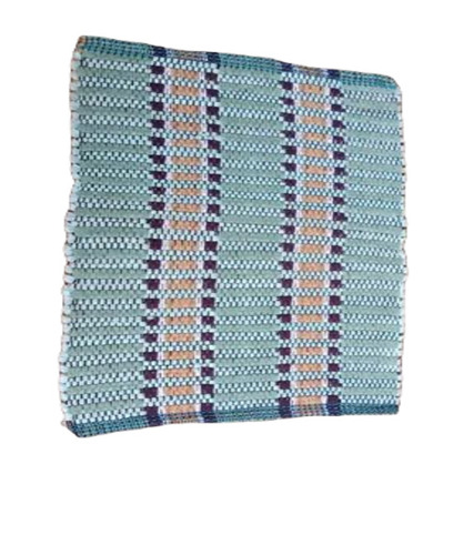 Rectangular Cotton Floor Mat - 36x48 cm, Multicolor Square Pattern | Anti-Slip, Washable, Perfect Finish