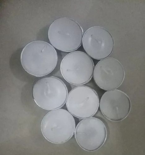 Tea Light Candles - Handmade, Round Floating Candle, 80mm Diameter, White Paraffin Wax | Ideal for Home Decoration, Decorative Use