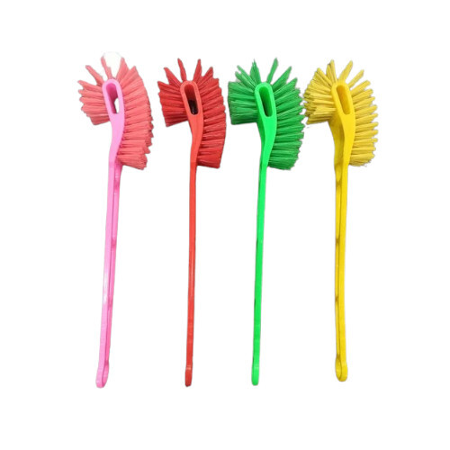 Toilet Cleaning Brush - Plastic Material, Compact Design , Ergonomic Handle with Durable Bristles for Effective Stain Removal